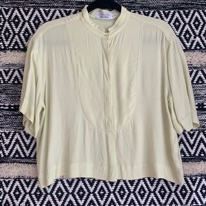 Fun crop top lime green blouse &Other Stories